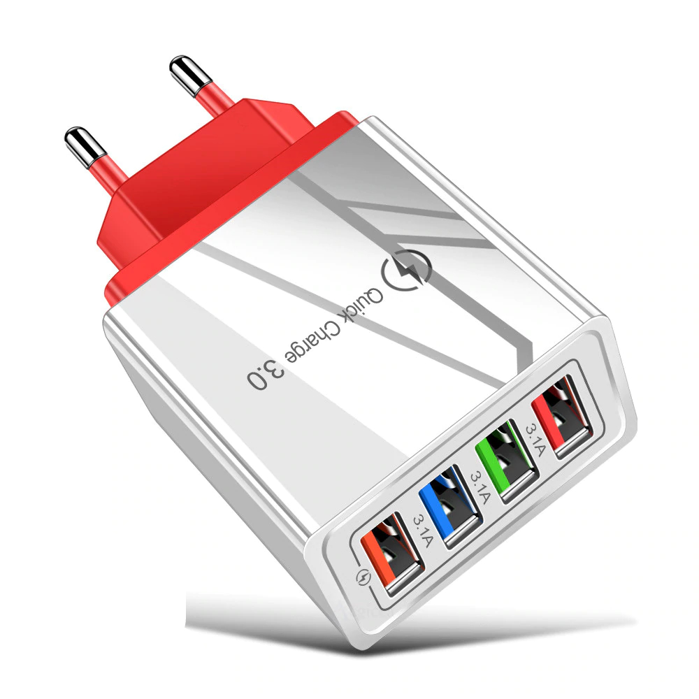 Quick Charge 4-USB Wall Charger