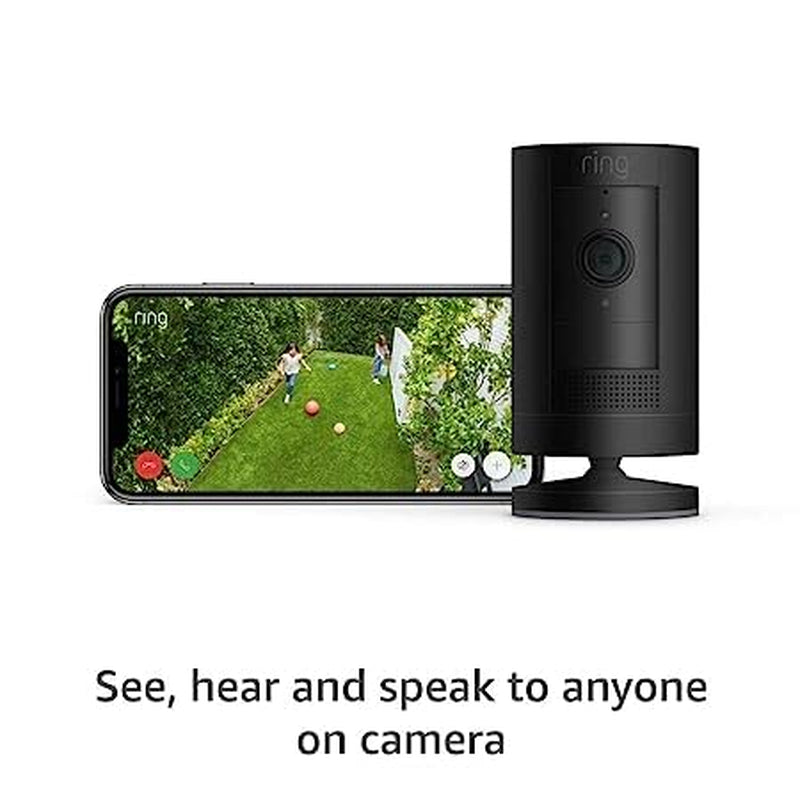 Stick up Cam Battery | Weather-Resistant Outdoor Camera, Live View, Color Night Vision, Two-Way Talk, Motion Alerts, Works with Alexa | Black