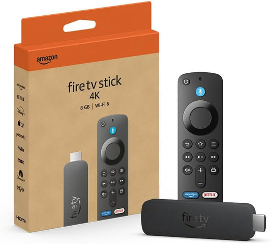 Fire TV Stick 4K (Newest Model) with Ai-Powered Fire TV Search, Wi-Fi 6, Stream over 1.5 Million Movies and Shows, Free & Live TV