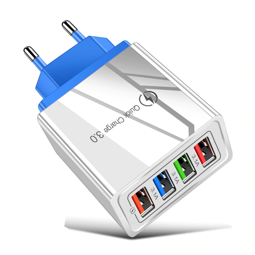 Quick Charge 4-USB Wall Charger